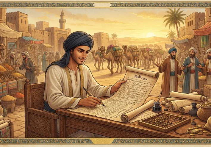 حكاية التاجر زيد الذي استبق عصره واستخدم تحليل البيانات وقواعد الحكمة لإدارة الأموال وتحقيق النجاح الاستثماري