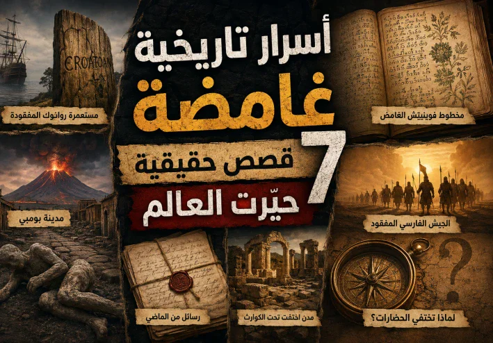 أسرار تاريخية غامضة: 7 قصص حقيقية حيّرت العالم