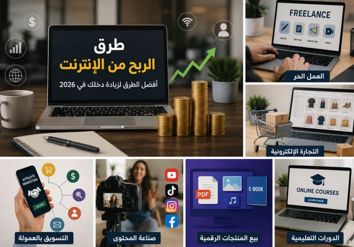 طرق الربح من الإنترنت في 2026: 10 طرق حقيقية للمبتدئين لزيادة الدخل