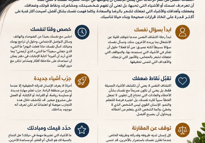🔥 اكتشف نفسك قبل أن تضيع في حياة لا تشبهك