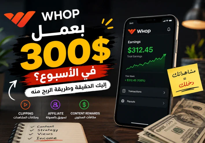 هل يمكن فعلًا تحقيق 300 دولار أسبوعيًا من Whop؟