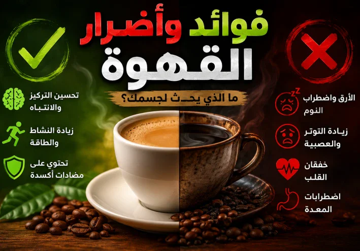 فوائد وأضرار القهوة: ما الذي يحدث لجسمك عند تناولها يوميًا؟