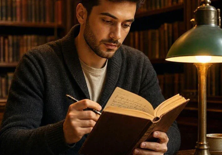 دافئ وجذاب: ☕ صدفة المقهى العتيق: قصة حب بدأت بملاحظة على ورقة صفراء!