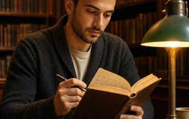 دافئ وجذاب: ☕ صدفة المقهى العتيق: قصة حب بدأت بملاحظة على ورقة صفراء!
