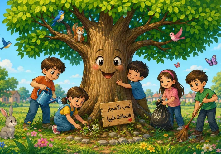 🌳 الشجرة التي تحب الأطفال