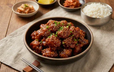 طريقة عمل الدجاج الكوري المقرمش (داكجانجونج) في البيت بأسلوب المطاعم