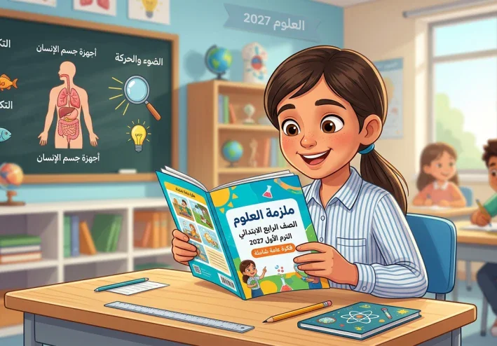 تحميل ملزمة شاملة عن منهج العلوم  الصف الرابع الابتدائي الترم الأول 2027 PDF "مجانا"