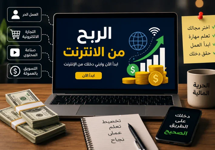 الربح من الإنترنت في 2026: كيف تبدأ من الصفر وتحقق دخلًا حقيقيًا