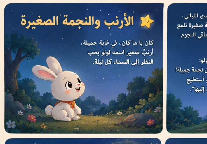 الأرنب والنجمة الصغيرة