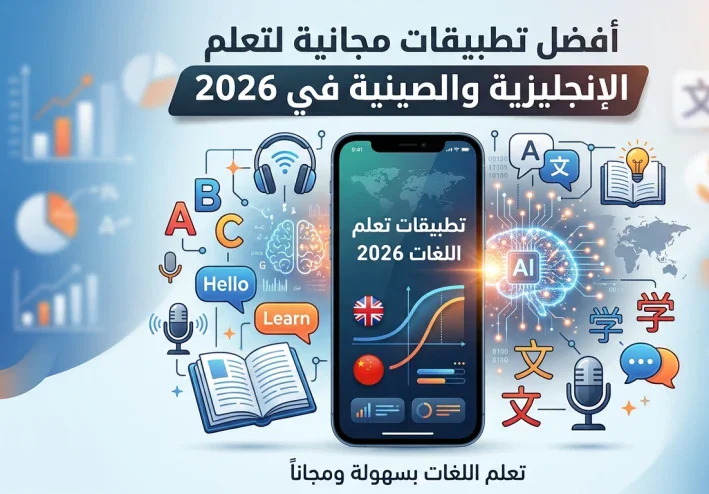 أفضل تطبيقات مجانية لتعلم اللغة الإنجليزية والصينية من الهاتف في 2026
