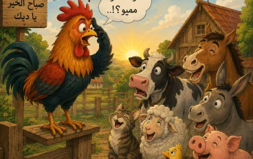 الديك الذي نسي كيف يصيح 🐔😂