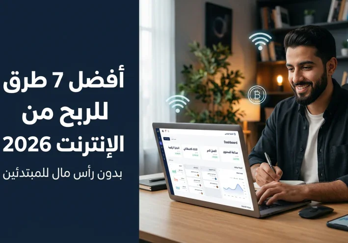 أفضل 7 طرق للربح من الإنترنت في 2026 بدون رأس مال للمبتدئين