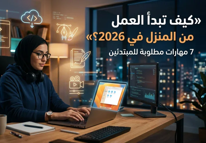 كيف تبدأ العمل من المنزل في 2026؟ 7 مهارات مطلوبة وفرص للمبتدئين