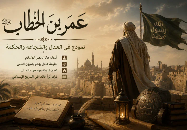 عمر بن الخطاب رضي الله عنه: نموذجٌ خالدٌ في العدل والشجاعة