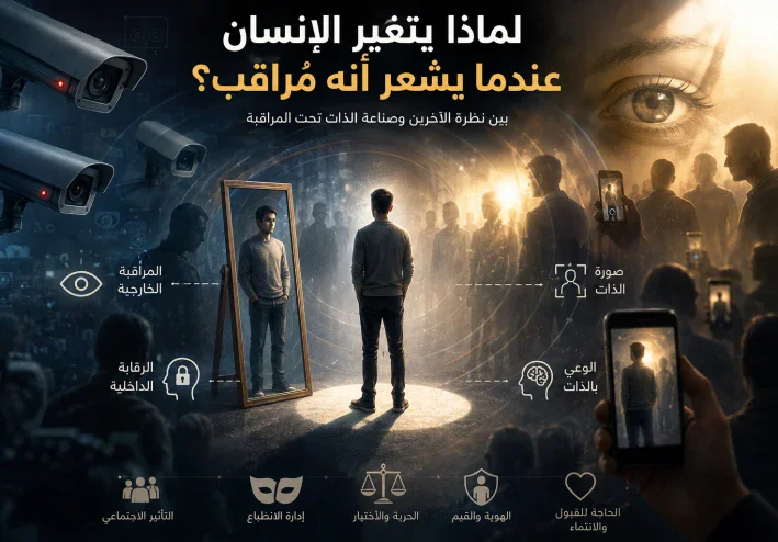 لماذا يتغير الإنسان عندما يشعر أنه مُراقَب؟ بين نظرة الآخرين وصناعة الذات تحت المراقبة