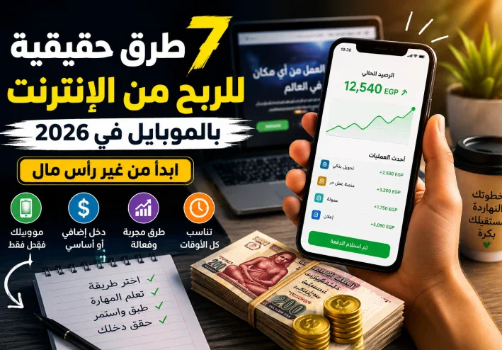 7 طرق حقيقية للربح من الإنترنت من البيت — ابدأ من غير رأس مال كبير!