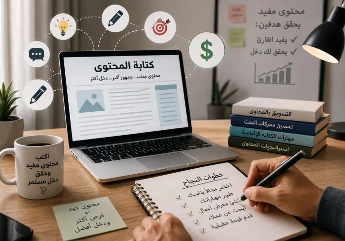 الربح من كتابة المحتوى: كيف تبدأ وتحصل على أول دخل لك؟