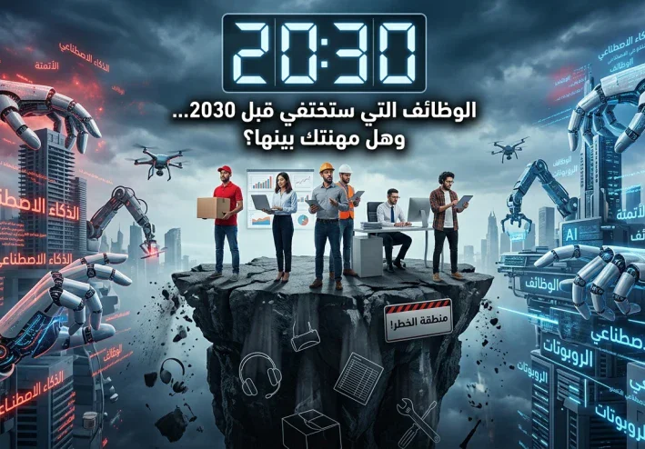 الوظائف التي ستختفي قبل 2030 و هل مهنتك بينها