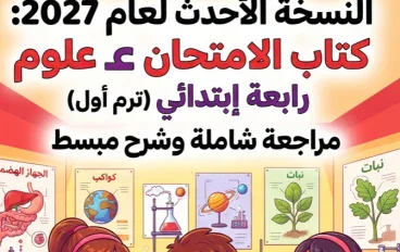 📥 تحميل كتاب الامتحان علوم رابعة ابتدائي الترم الأول 2027 PDF | أحدث إصدار ومراجعة شاملة