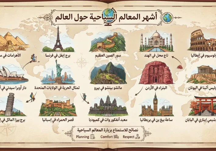 أشهر المعالم السياحية حول العالم