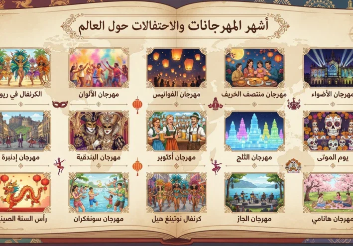أشهر المهرجانات والاحتفالات حول العالم