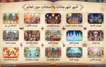  أشهر المهرجانات والاحتفالات حول العالم