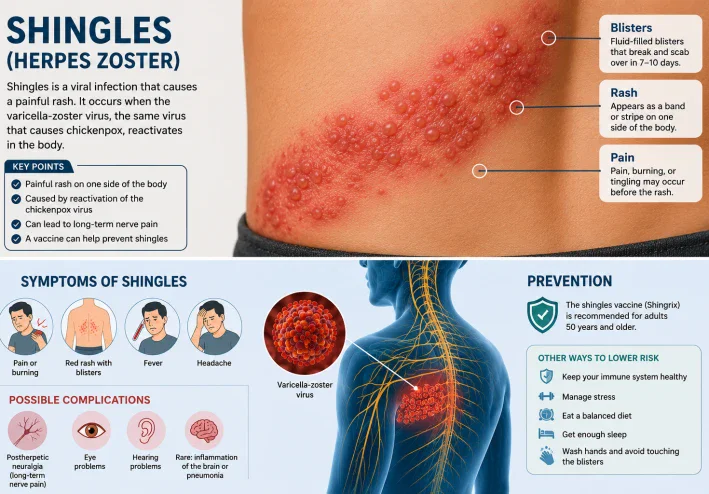 Shingles: Symptoms, Causes, Treatment, and Prevention