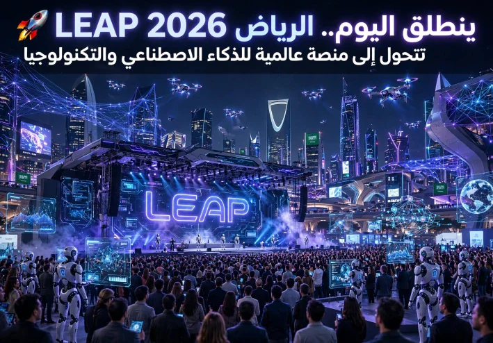 🚀 LEAP 2026 ينطلق اليوم.. الرياض تتحول إلى منصة عالمية للذكاء الاصطناعي والتكنولوجيا