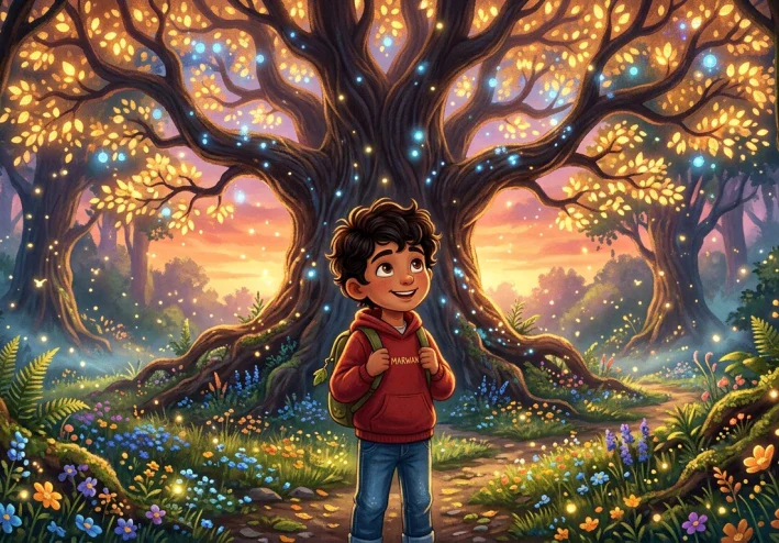 🌳 مروان والشجرة التي كانت تسمع الأمنيات