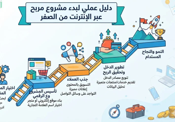 كيف تبدأ مشروعًا للربح من الإنترنت من الصفر؟ دليل عملي للمبتدئين