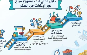 كيف تبدأ مشروعًا للربح من الإنترنت من الصفر؟ دليل عملي للمبتدئين