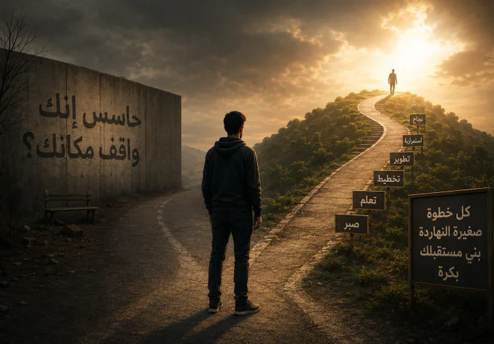 لية بعض الناس بتتقدم بسرعة وإنت حاسس إنك واقف مكانك؟