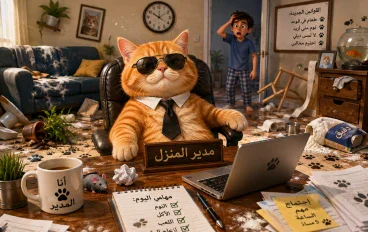 يوم قرر القط أن يصبح مديرًا!