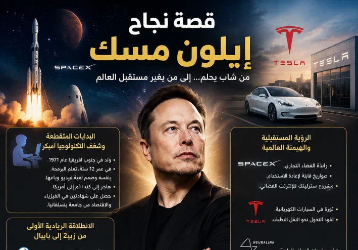 الإرادة الحديدية: قصة نجاح إيلون مسك من الإفلاس إلى قيادة مستقبل البشرية