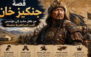 🏹 قصة جنكيز خان: من طفل مشرّد إلى مؤسس أكبر إمبراطورية متصلة