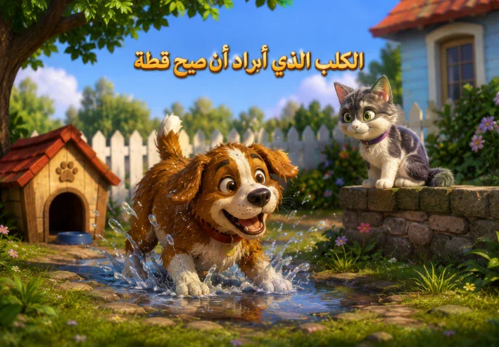 🐶 الكلب الذي أراد أن يصبح قطة 🐱