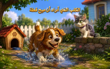🐶 الكلب الذي أراد أن يصبح قطة 🐱
