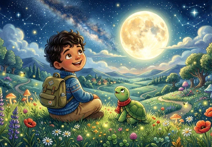 🐢 سامر والسلحفاة التي أرادت الوصول إلى القمر