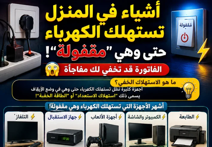 أشياء في المنزل تستهلك الكهرباء حتى وهي "مقفولة"!.. الفاتورة قد تخفي لك مفاجأة