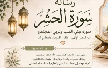 رسالة سورة الحشر