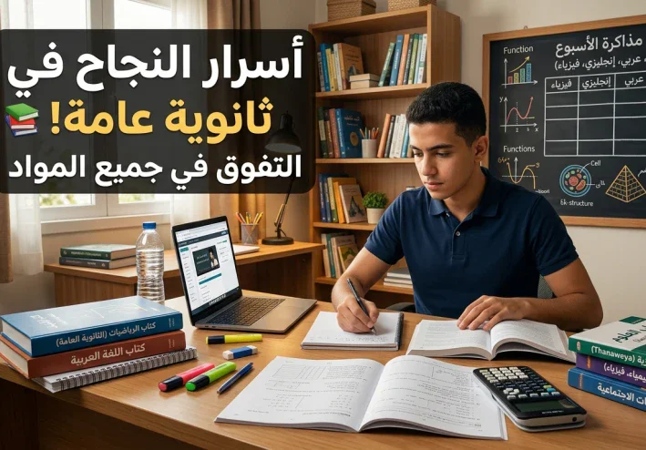 مواد الثانوية العامة: دليل عملي لفهم المواد وتنظيم المذاكرة وتحقيق أفضل نتيجة