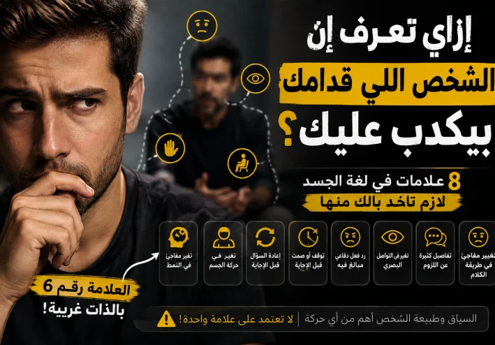 8 علامات في لغة جسد الشخص قد تكشف إن في حاجة مش بيقولها لك… العلامة رقم 6 بالذات غريبة!