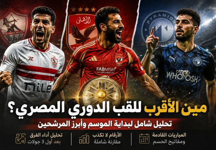 الأهلي والزمالك وبيراميدز.. مين الأقرب للقب الدوري المصري؟
