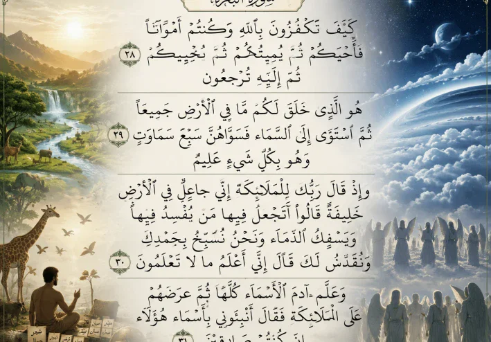 تفسير سورة البقرة من الاية 28 إلي 31