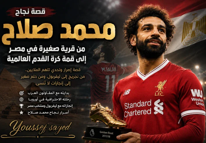 ⚽ محمد صلاح.. من قرية صغيرة في مصر إلى قمة كرة القدم العالمية