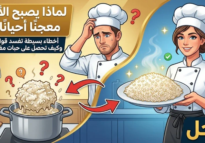 لماذا يصبح الأرز معجنًا أحيانًا؟.. أخطاء بسيطة تفسد قوامه وكيف تحصل على حبات مفلفلة