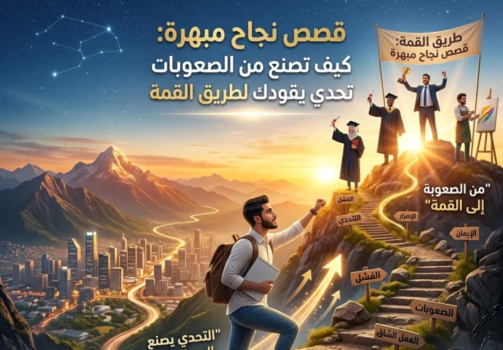 قصص نجاح مبهرة: كيف تصنع من الصعوبات تحدي يقودك لطريق القمة