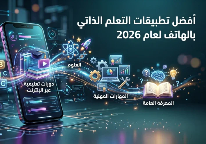 أفضل تطبيقات التعلم الذاتي بالهاتف لعام 2026: غير حياتك بلمسة زر