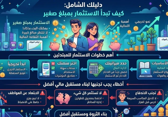 كيف تبدأ الاستثمار بمبلغ صغير؟ دليل المبتدئين