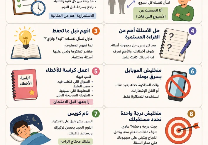 كيفية النجاة من الثانوي العام بسهوله بدون خوف